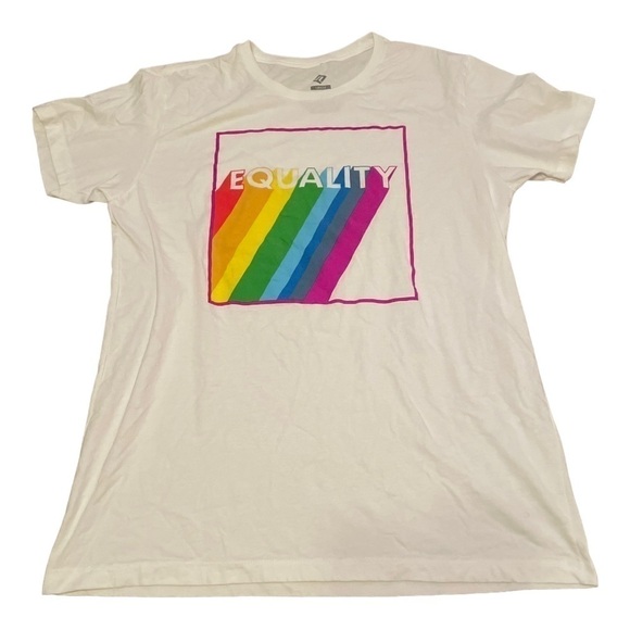 𝅺equality Rainbow White T-Shirt (unisex) - Picture 2 of 7